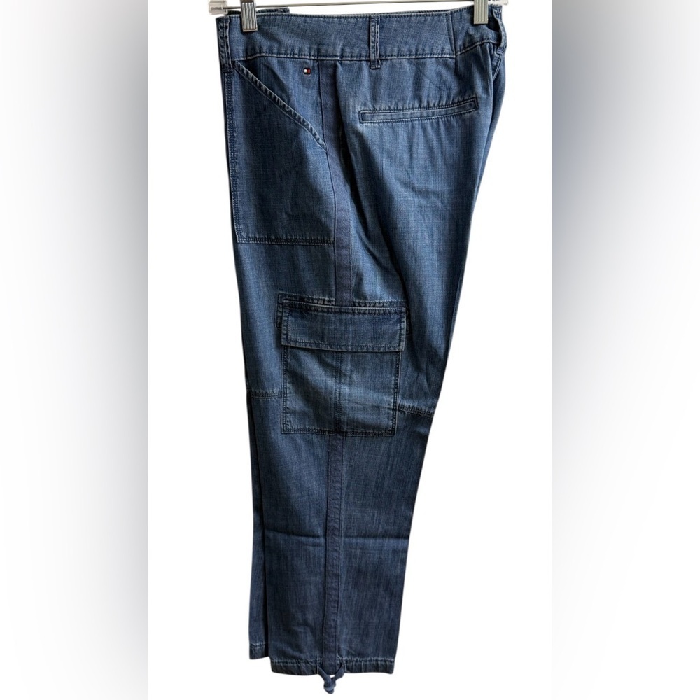 TOMMY HILFIGER WOMEN’S CHELSEA CARGO JEANS BLUE. SIZE: 12 CASUAL - Picture 9 of 15